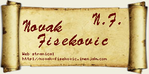 Novak Fišeković vizit kartica